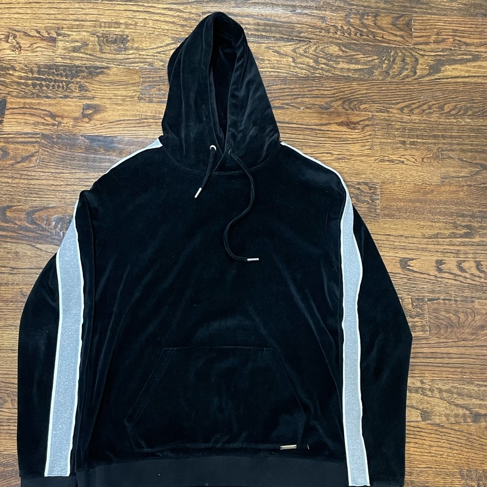 Maniere De Voir Black and Gray Hoodie